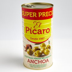 Оливки зеленые с анчоусами El Picaro 1,4 кг 10850 фото