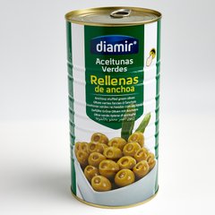 Оливки зелені з анчоусами Diamir 1,4кг 10852 фото